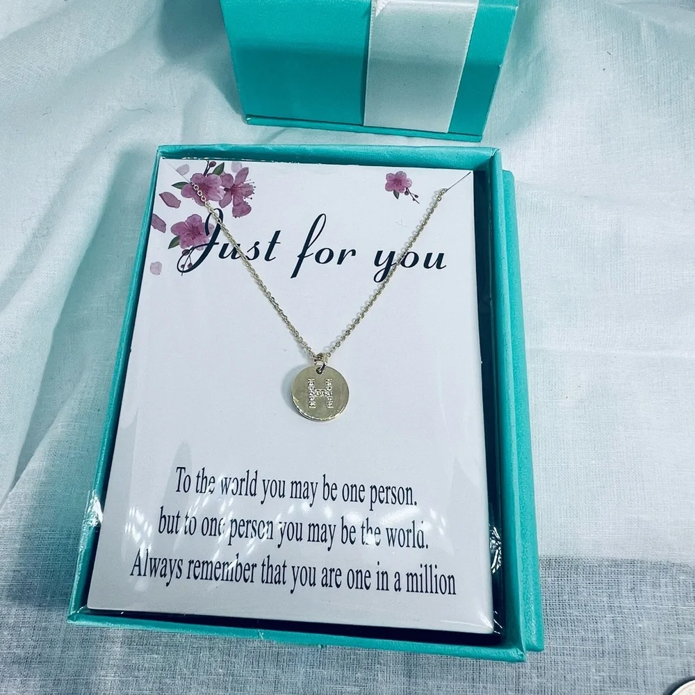 Golden H Initial CZ Minimalist Round Tiny Pendant Necklace Twee Preppy Aesthetic